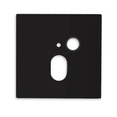 Cover eckig schwarz ovaler Lichtauslass, f�r Wandeinbauleuchte Sys-Wall68 PIR Sensor