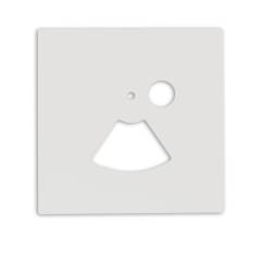 Cover eckig wei� Lichtauslass trapezf�rmig, f�r Wandeinbauleuchte Sys-Wall68 PIR Sensor