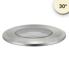 LED Bodeneinbaustrahler, rund 45mm, Edelstahl, 12-24V, IP67, 3W, 30�, warmwei�