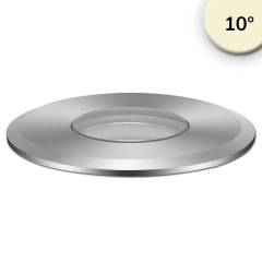 LED Bodeneinbaustrahler, rund 55mm, Edelstahl, 12-24V, IP67, 3W, 10�, warmwei�