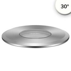 LED Bodeneinbaustrahler, rund 55mm, Edelstahl, 12-24V, IP67, 3W, 30�, neutralwei�