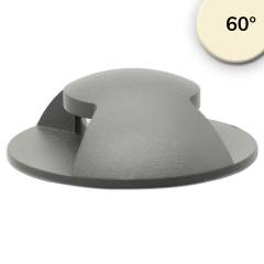 LED Bodeneinbaustrahler, rund 2SIDE 60mm, schwarz, 12-24V, IP67, 3W, 60�, warmwei�