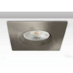 Einbaurahmen eckig, Lochausschnitt 68mm, Alu geb�rstet, f�r GU10/MR16 Spots