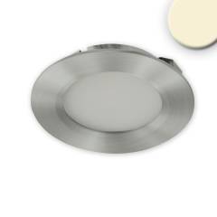LED M�beleinbaustrahler MiniAMP Alu geb�rstet steckerfertig, rund, 3W, 12V DC, 3000K, dimmbar