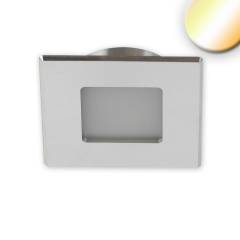 LED M�beleinbaustrahler MiniAMP ALU geb�rstet, 3W, 24V DC wei�dynamisch 1900/5000K, dim