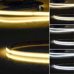 ISOLED LED Stripe COB MICRO Linear 8W/m, einfarbig, 24V DC, opal, 5m