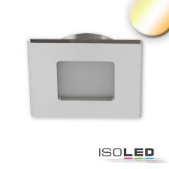 LED M�beleinbaustrahler, ALU geb�rstet, eckig, 3W, 24V DC, 3pol. wei�dynamisch 1900-5000K dim.