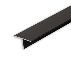LED Alu-Trockenbauprofil, T-Profil 12,schwarz 9005 , 2m L�nge