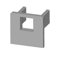 Endkappe EC219 f�r LED Fliesenprofil UP8, mit Kabeldurchf�hrung