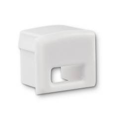 Endkappe EC82W wei� f�r Profil SURF10 mit Kabeldurchf�hrung, 1 STK