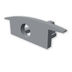 Endkappe EC230 f�r Profil MINI-EB V2, grau, gerade, mit Kabeldurchf�hrung, 1 STK