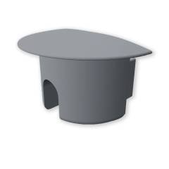 Endkappe EC232 f�r Profil MAXI-EB V2, grau, rund, mit Kabeldurchf�hrung, 1 STK