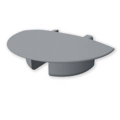 Endkappe EC231 f�r Profil MINI-EB V2, grau, rund, mit Kabeldurchf�hrung, 1 STK