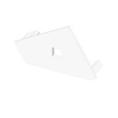 Endkappe EC111R wei� f�r Profil CORNER18 mit Kabeldurchf�hrung, rechts 1 STK