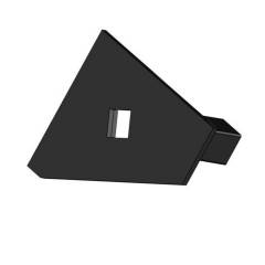 Endkappe EC111R schwarz f�r Profil CORNER18 mit Kabeldurchf�hrung, rechts 1 STK