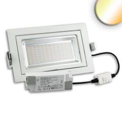LED Shop-Downlight Box, 32W, ausschwenkbar, wei�, Colorswitch, dimmbar