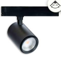 LED 3-Phasen-Strahler 42W, fokussierbar 20�-70�, schwarz matt, 4000K, 5200lm, CRI/Ra90, DALI dimmbar
