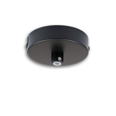 Baldachin rund, schwarz, f�r Kabel mit bis zu max. 9,8mm Manteldurchm.