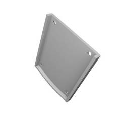 Endkappe EC114 silber f�r LAMP30 V1+V2, 2 St�ck, mit Lichtfalle