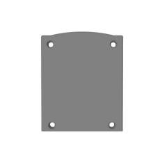 Endkappe EC116 Alu silber f�r LAMP30 V1+V2, Halbrund, 2 Stk.