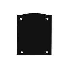 Endkappe EC116 Alu schwarz f�r LAMP30 V1+V2, Halbrund, 2 Stk.