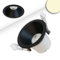 LED Einbaustrahler BACK60, schwarz matt, 5W, CRI90, 2700K warmwei�, UGR<12, dimmbar