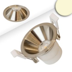 LED Einbaustrahler BACK60, nickel geb�rstet, 5W, CRI90, 2700K warmwei�, UGR<12, dimmbar
