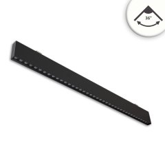 LED Pendel-/H�ngeleuchte Raster B�ro UGR<19, 36�, 120cm, schwarz, 30W, 4000K neutralwei�, DALI dimmb