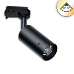 3-Phasen-Strahler SELECT 8W UGR<19, fokussierbar 18�-50�, CCT  2700-5000K, CRI90, dimmbar