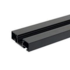 Isoled Vorhangprofil, Alu-Profil,  Curtain10 ONE, schwarz RAL9005, 2m