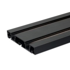 Isoled Vorhangprofil, Alu-Profil,  Curtain10 DOUBLE, schwarz RAL9005, 2m