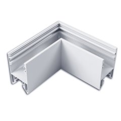 Leuchtenprofil 90� Ecke, geschwei�t, 120x120mm, silber pulverbeschichtet, ohne Cover