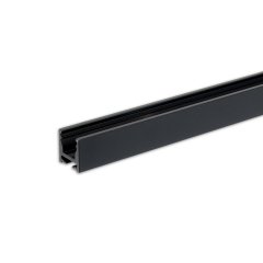 Isoled Vorhangprofil, Alu-Profil,  Curtain10 ONE FLAT, schwarz RAL 9005, 2m