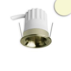 LED Einbaustrahler BACK32, messing geb�rstet, 5W, CRI90, 2700K warmwei�, Honeycomb, dimmbar