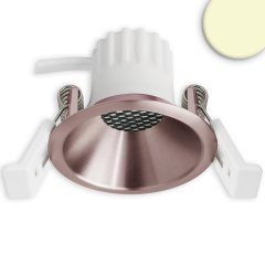 LED Einbaustrahler BACK45, rosegold, 5W, CRI90, 2700K warmwei�, Honeycomb, dimmbar