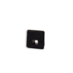 Isoled Endkappe EC 123 f�r Alu-Profil SURF8, schwarz, mit Kabeldurchf�hrung