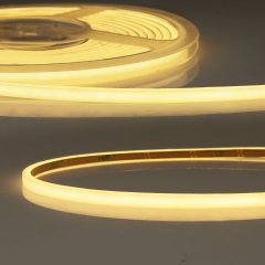 Steckerfertiger LED Stripe NEON930 MiniAmp Milky 24V, 7W, 3000K warmwei�, 5m Rolle, 400LED/m