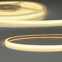 Steckerfertiger LED Stripe NEON940 MiniAmp Milky 24V, 7W, 4000K neutralwei�, 5m Rolle, 400LED/m