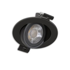 LED Einbauleuchte Sphere-68 schwenkbar, 6W, 40� Akzent, ColorSwitch 2700/3000/4000K, CRI90, schwarz,