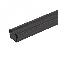Gardineneinsatz schwarz transluzent, Innenma�e B=9.7 H=6.5mm Schlitz 6mm, 2m