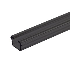 Gardineneinsatz schwarz transluzent, Innenma�e B=9.7 H=6.5mm Schlitz 6mm, 1m