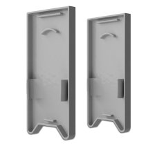 Isoled Endkappe EC121 mit Lichtfalle, silber f�r Leuchtenprofil HALON mit U-Cover C68, 2 Stk.