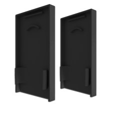 Isoled Endkappe EC125 mit Lichtfalle, schwarz f�r LAMP30 V1 + V2 mit U-Cover C68, 2 Stk.