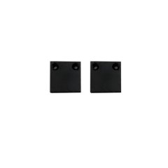 Isoled Endkappe Alu EC132 f�r Vorhangprofil  Curtain10 ONE FLAT, 2 St�ck, schwarz