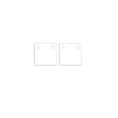 Isoled Endkappe Alu EC132 f�r Vorhangprofil  Curtain10 ONE FLAT, 2 St�ck, wei�