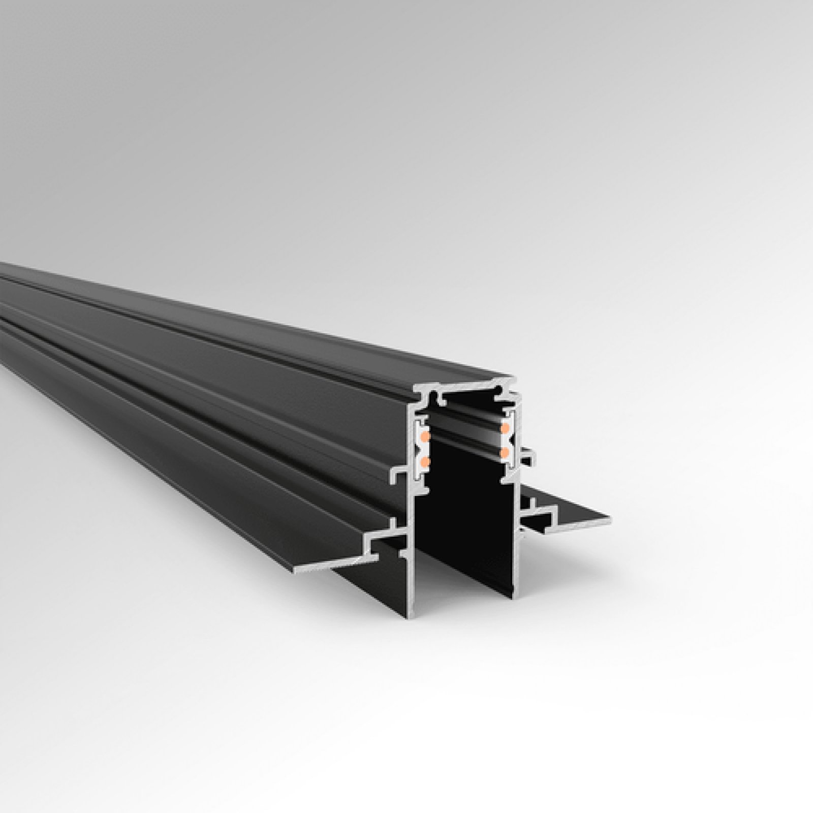 IN48 TRACK Trockenbau-Einbaustromschiene 48V, 3000mm, schwarz