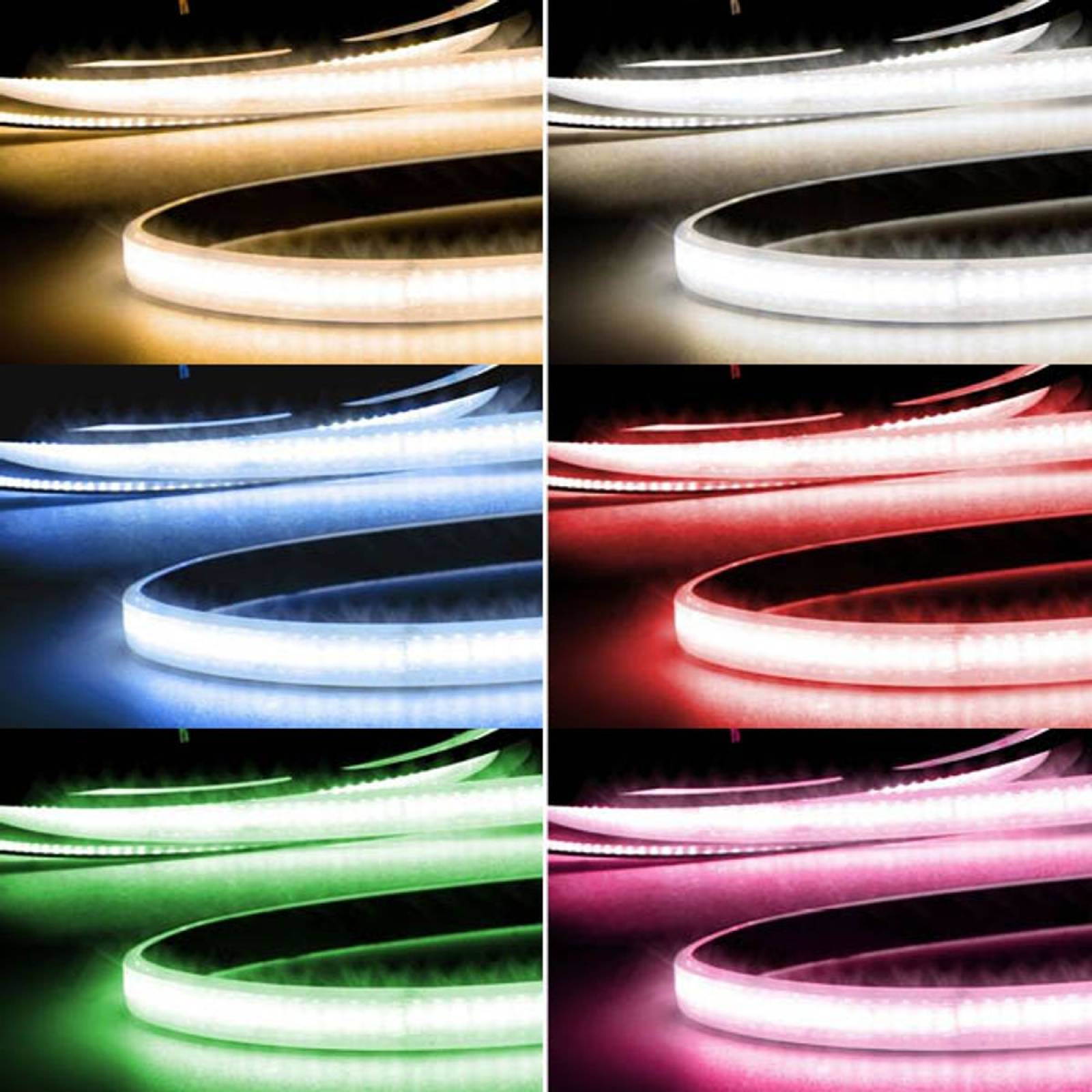 ISOLED 48V LED Stripe Linear CRI90+, 8W/m, AQUA IP68, einfarbig wei�/blau/rot/gr�n/pink, 5m/30m
