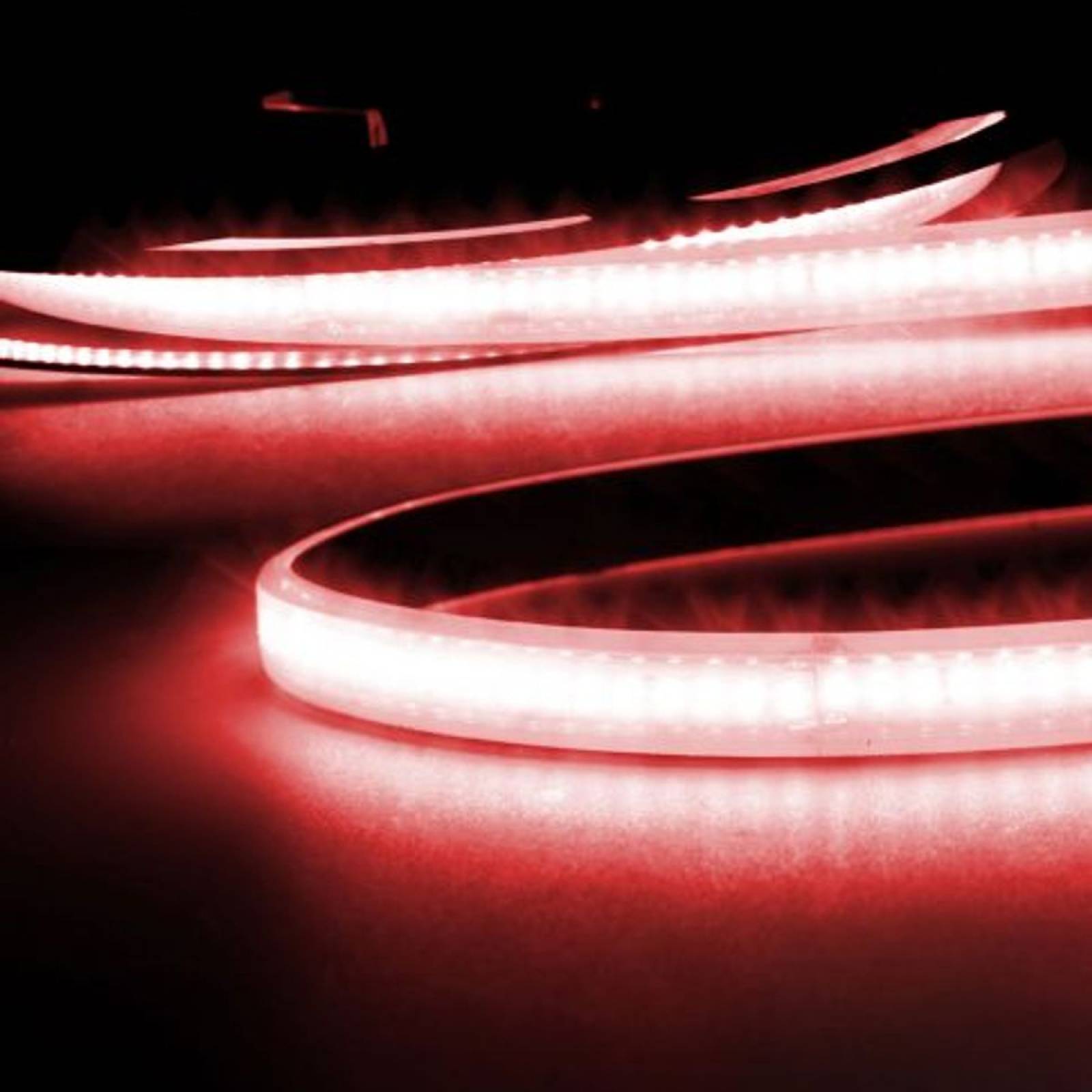 ISOLED 48V LED Stripe Linear CRI90+, 8W/m, AQUA IP68, rot, 5m