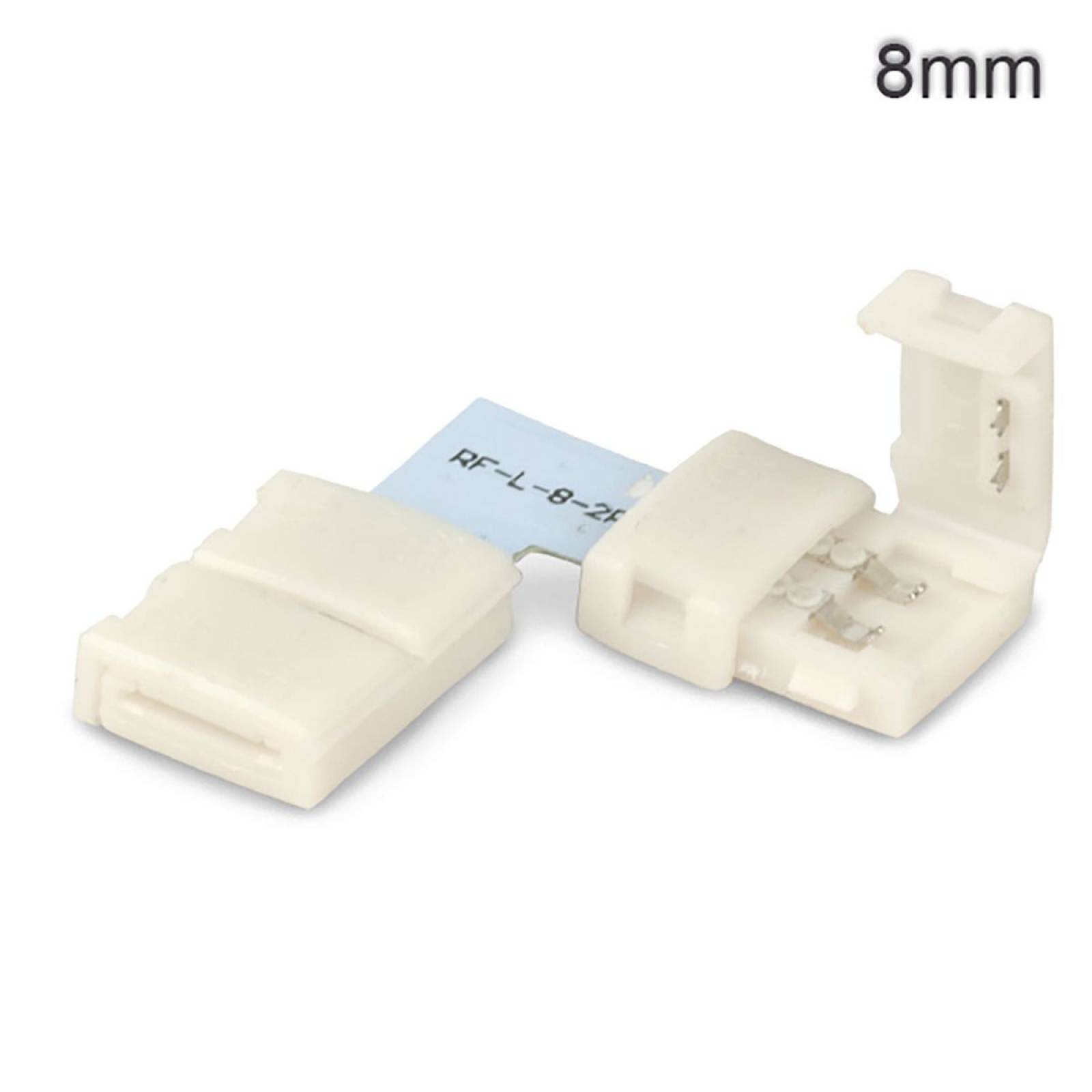 ISOLED C1-28 LED Stripe Clip Eck Verbinder 2 polig, wei� f�r Breite 8mm