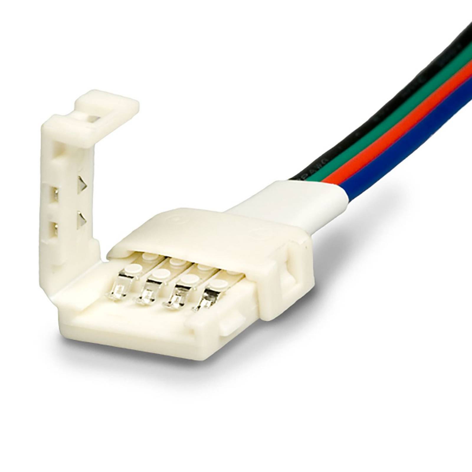 ISOLED C1-410 LED Stripe Clip Kabelanschluss 4 polig, wei� f�r Breite 10mm